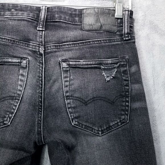 American eagle Jeans Skinny Mens 28×28 Black Athletic - Picture 9 of 12